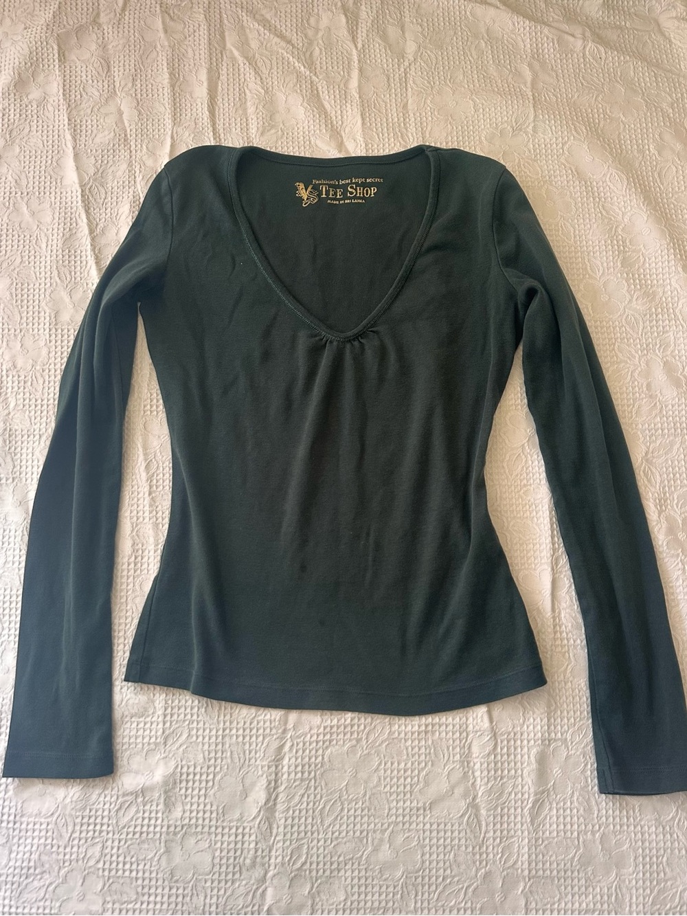 100% cotton Y2K long sleeve top